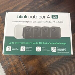 Blink Outdoor 4 XR Wireless Security 4 Cameras with Sync Module - Sealed